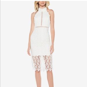 Bardot white lace dress